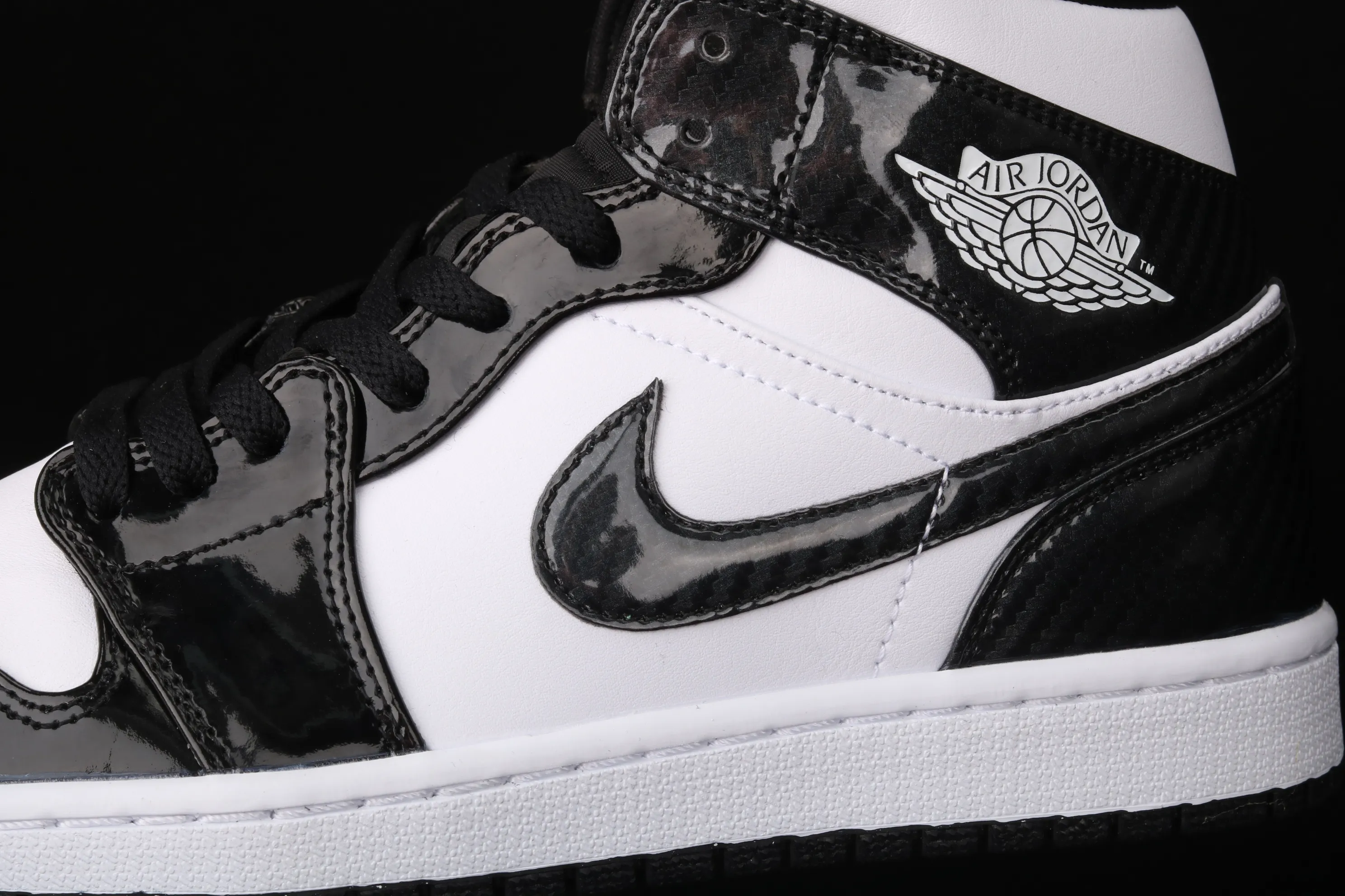 All Categories Air Jordan Jordan Series Basketball Shoes Air Jordan 1 Mid Air Jordan 1 Mid "All-Star" AJ1 Joe 1 China All-Star Black and White Patent Leather Mid-top Versatile Casual Sports Shoes DD1649-001